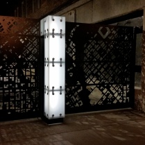 Access Gates at night on Blake Street Downtown Denver