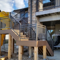 Residential custom deck and stair rails with powder coated finish!!